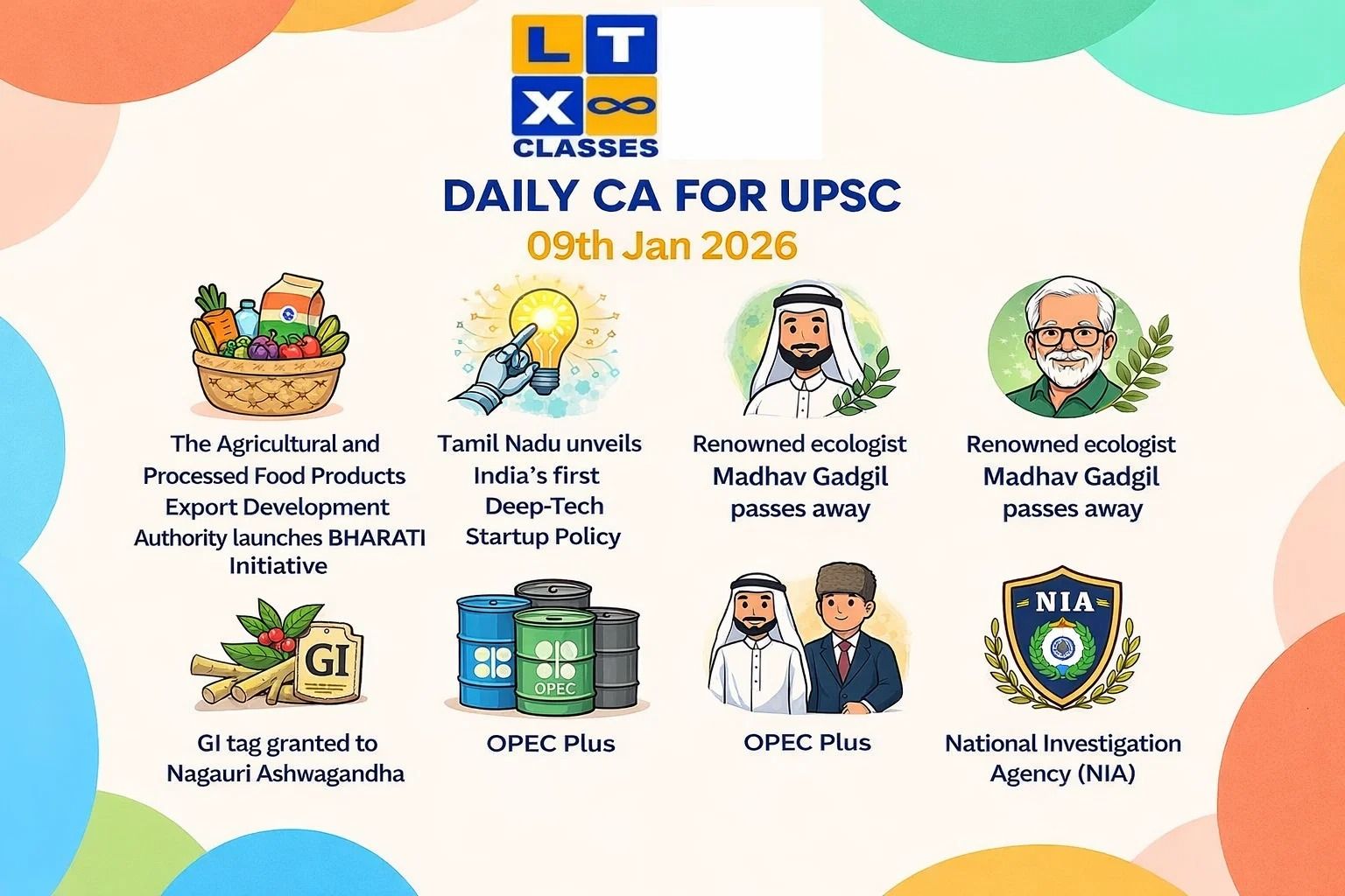 Daily Current Affairs (CA ) for UPSC 9th Jan 2026